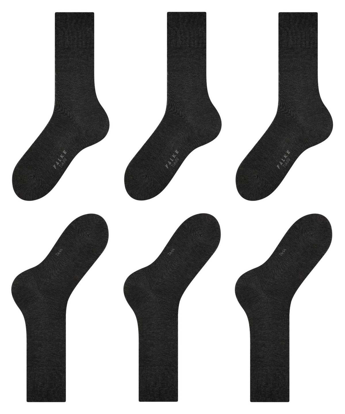 Calzini Uomo Falke Tiago 3-Pack Socks Grigie | OIBD68071