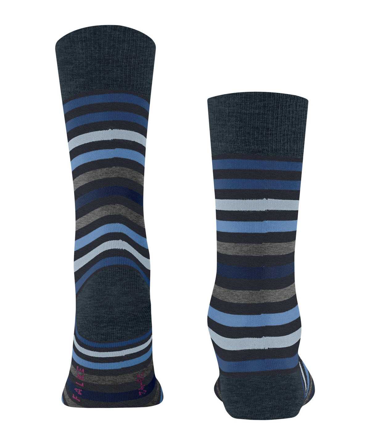 Calzini Uomo Falke Tinted Stripe Socks Blu | VCAJ38417