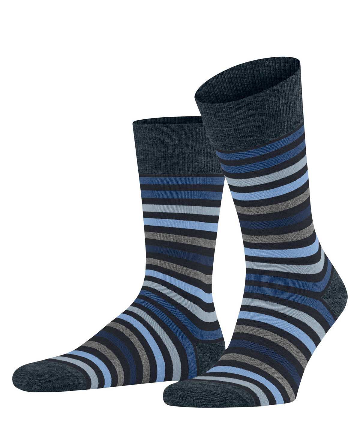 Calzini Uomo Falke Tinted Stripe Socks Blu | VCAJ38417