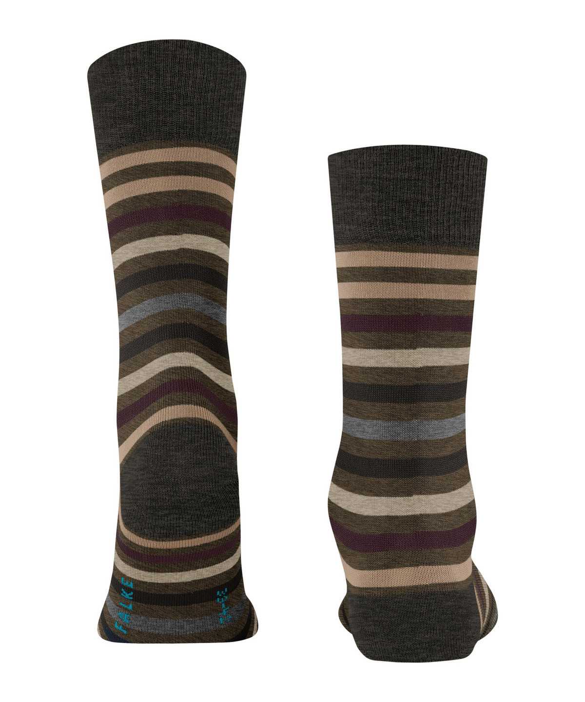 Calzini Uomo Falke Tinted Stripe Socks Verdi | DOZE10476