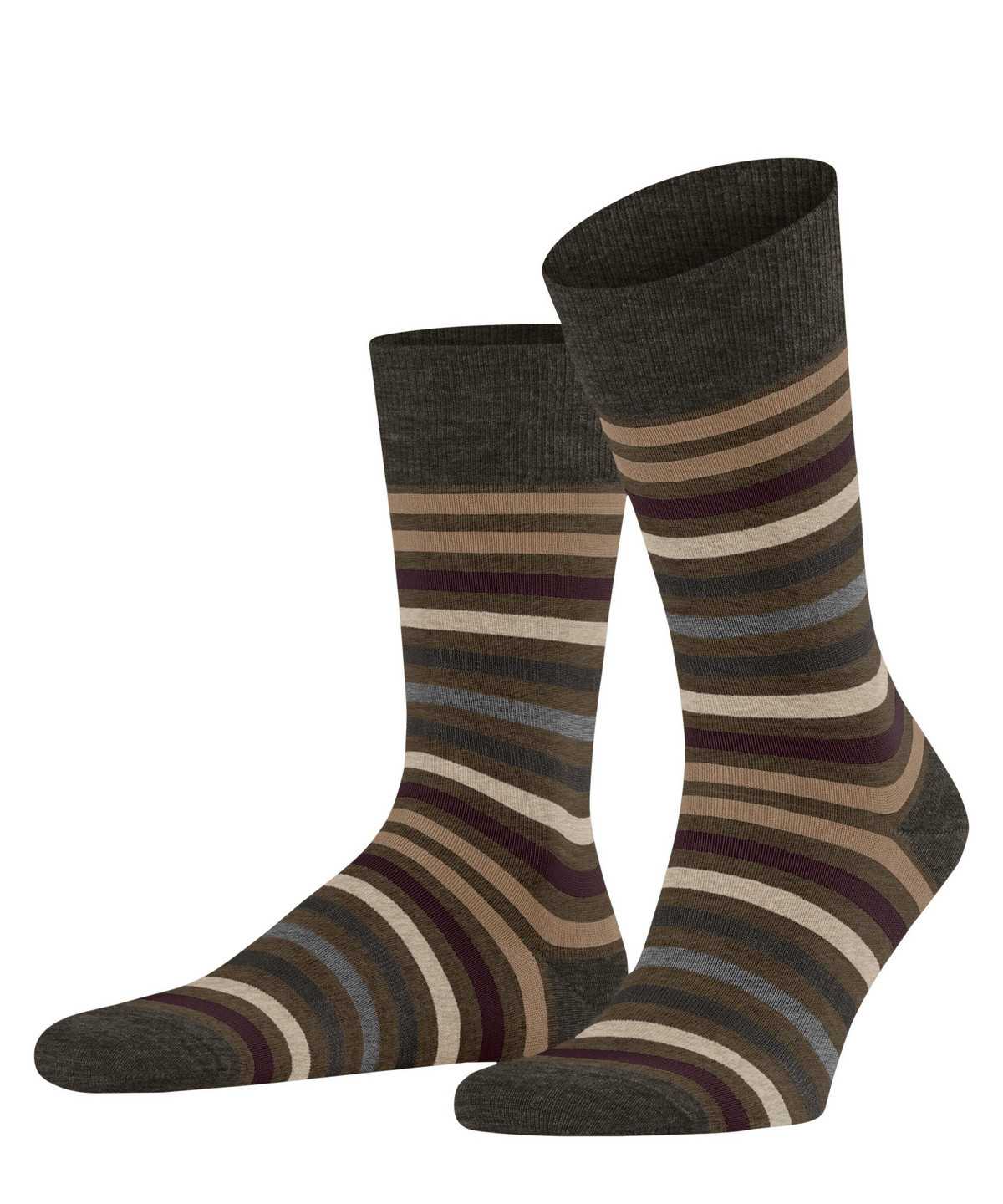 Calzini Uomo Falke Tinted Stripe Socks Verdi | DOZE10476