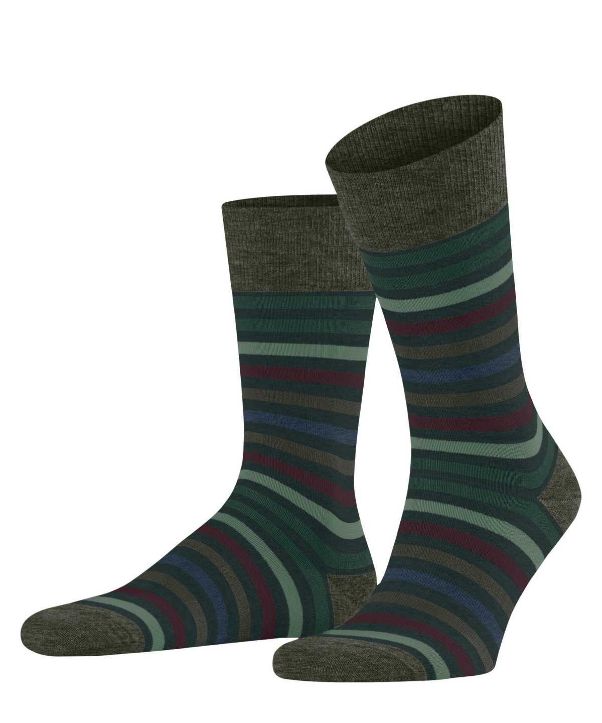 Calzini Uomo Falke Tinted Stripe Socks Verdi | IHKL73140