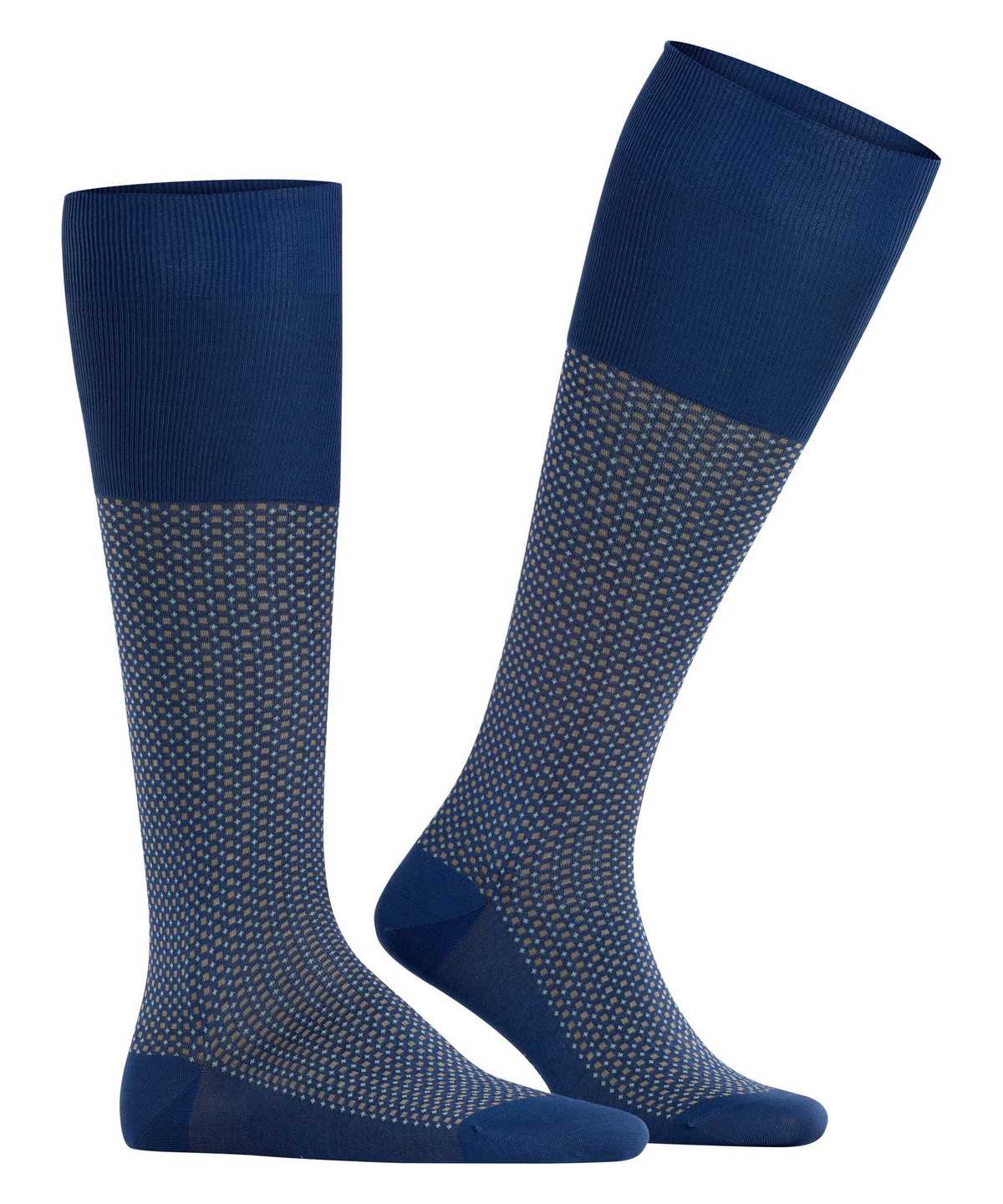 Calzini Uomo Falke Uptown Tie Knee-high Socks Blu | BRKN21397