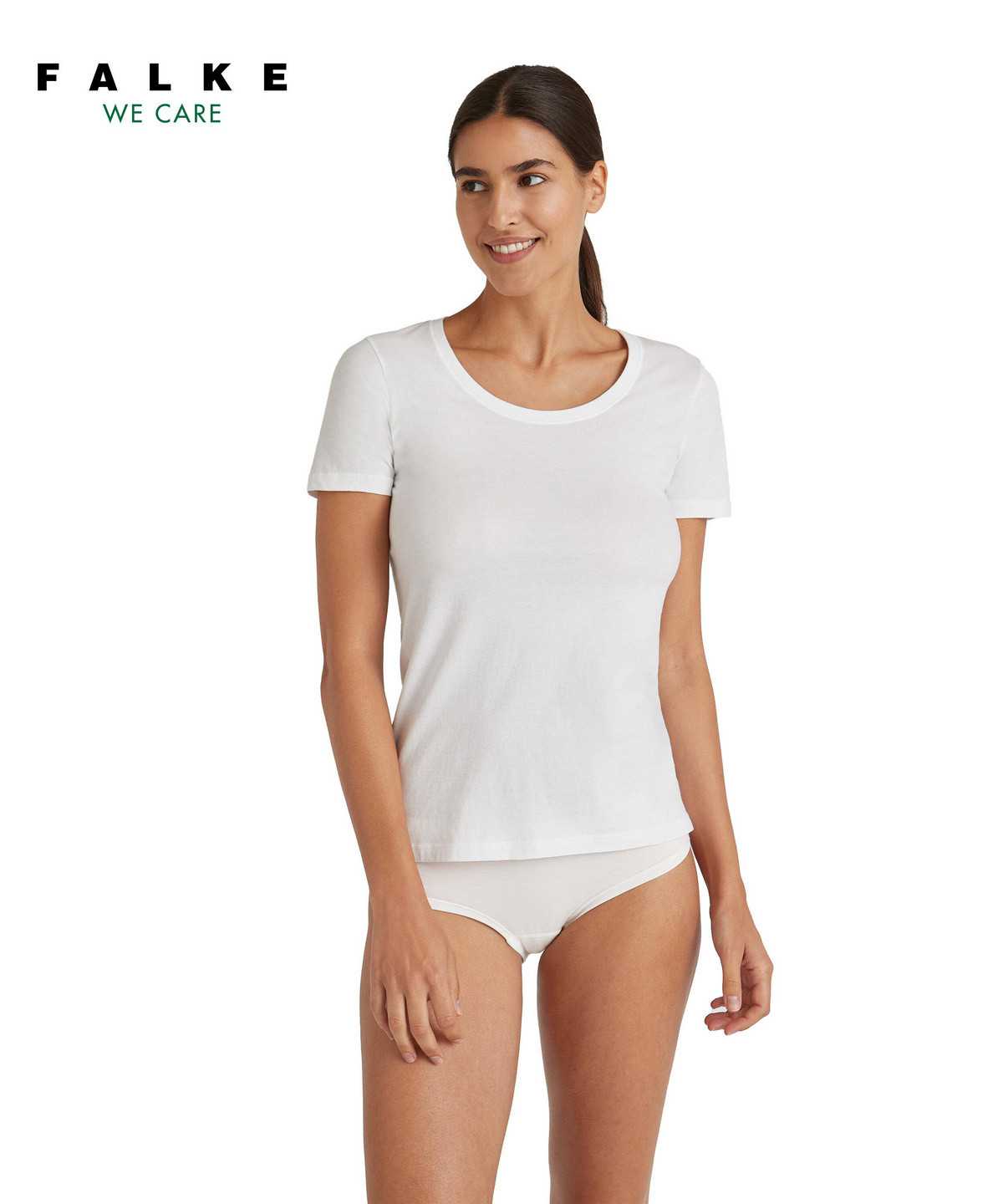 Camicie Donna Falke T-Shirt Round-neck Daily Natural Bianche | UAYN49701