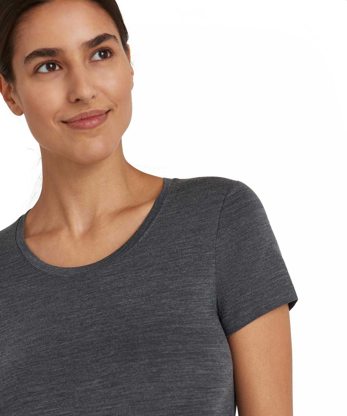 Camicie Donna Falke T-Shirt Round-neck Daily ClimaWool Grigie | AHQG08214