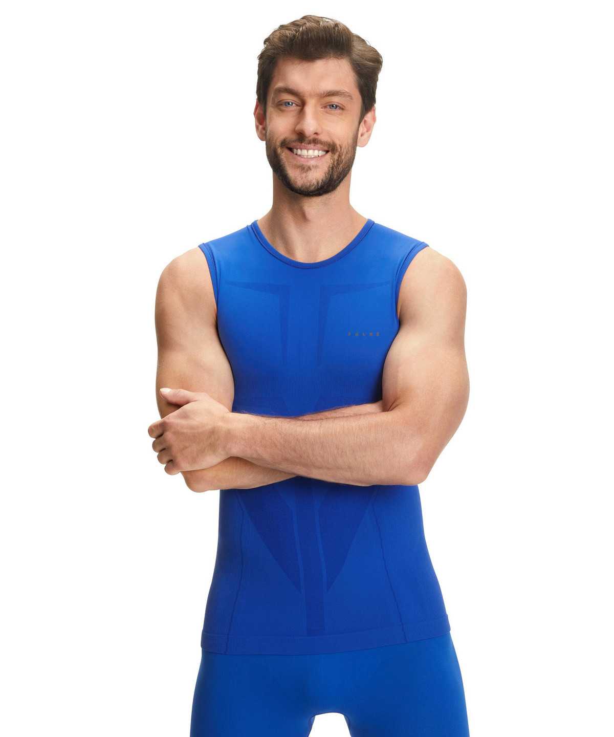 Functional Underwear Uomo Falke Singlet Warm Blu | GEHA72853