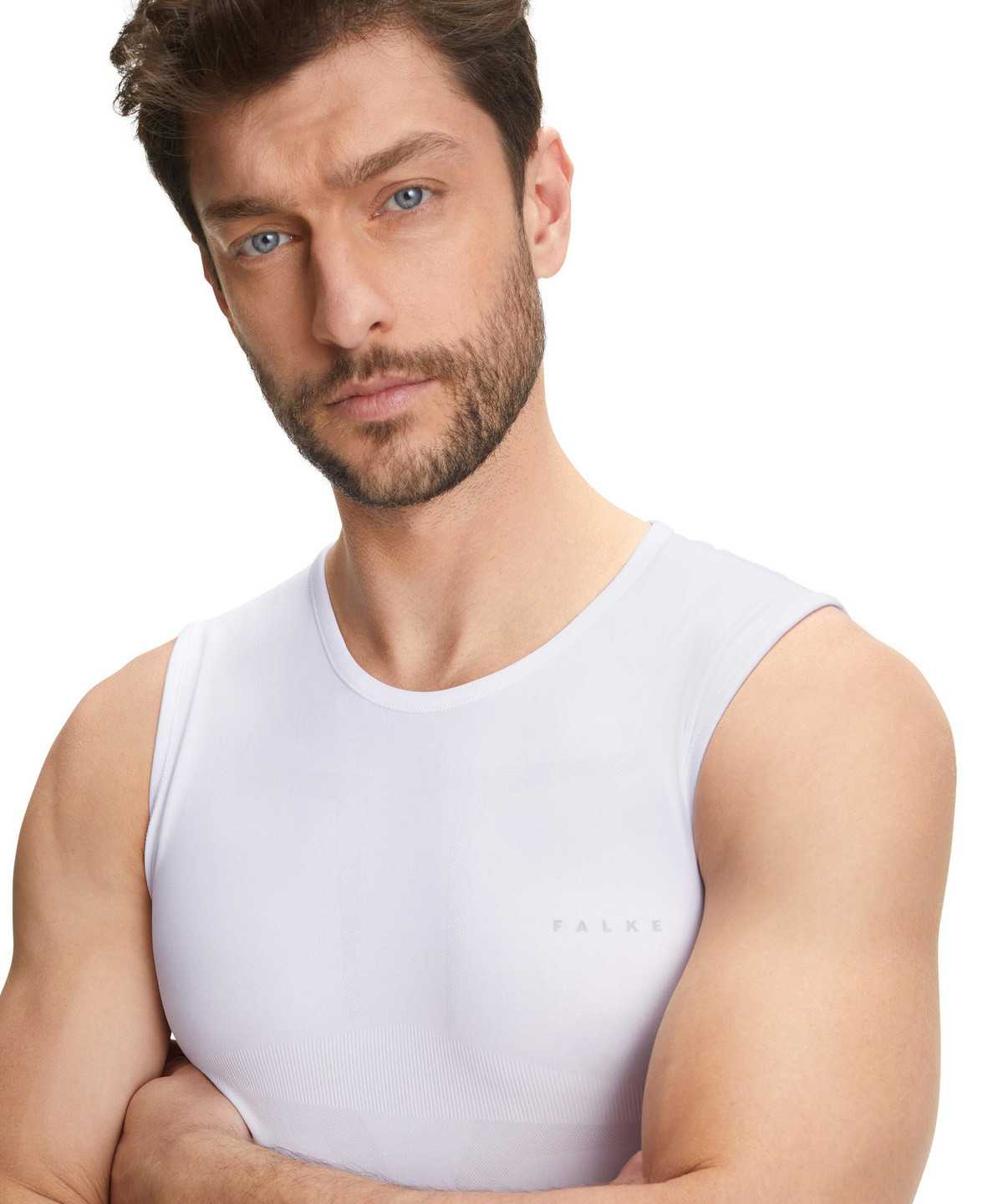 Functional Underwear Uomo Falke Singlet Warm Bianche | NGMY16820