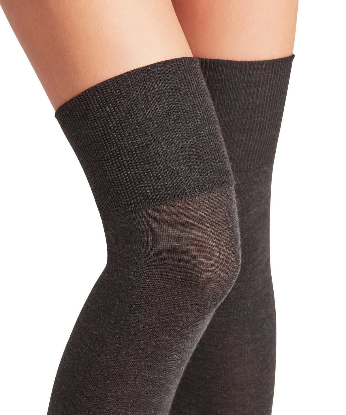 Knee high Socks Donna Falke Softmerino Overknees Grigie | LSZH76509