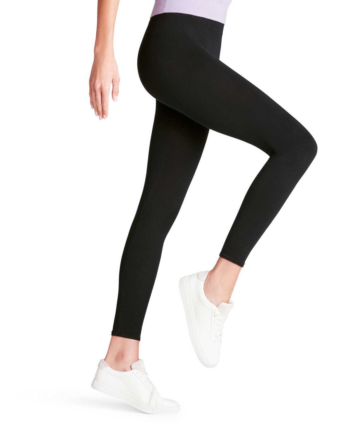 Leggings Donna Falke Cotton Seamless Leggings Nere | HYBF14796