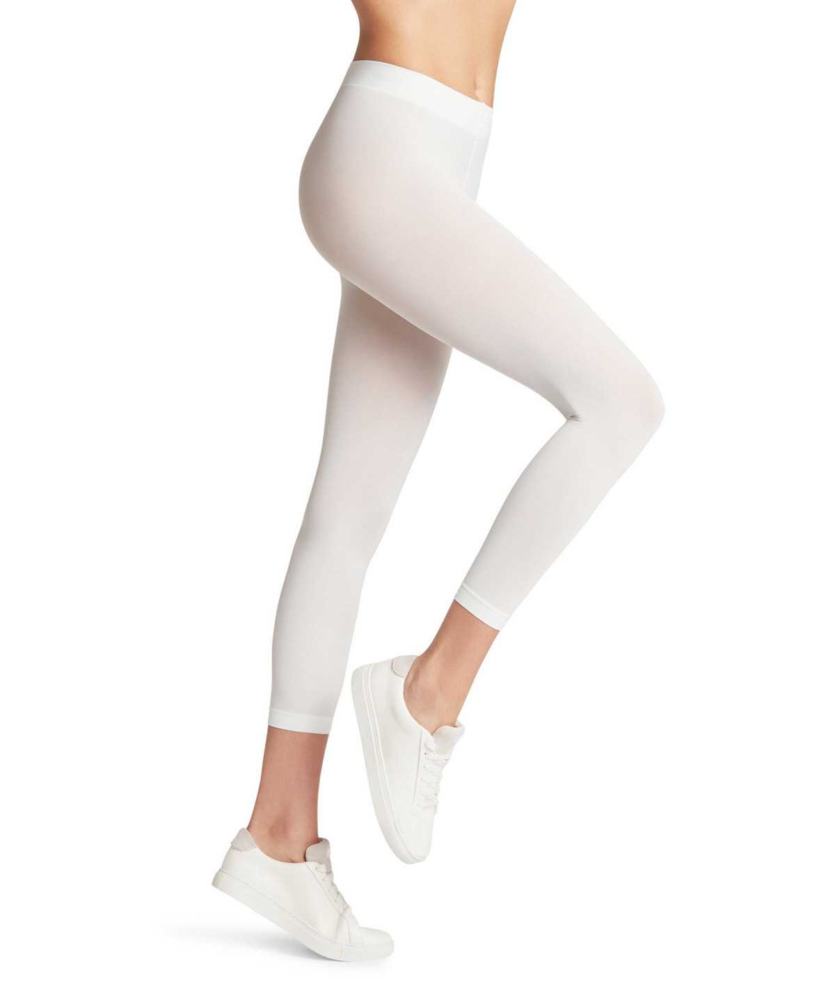 Leggings & Capri Donna Falke Pure Matt 50 DEN Capri Bianche | CODI85736