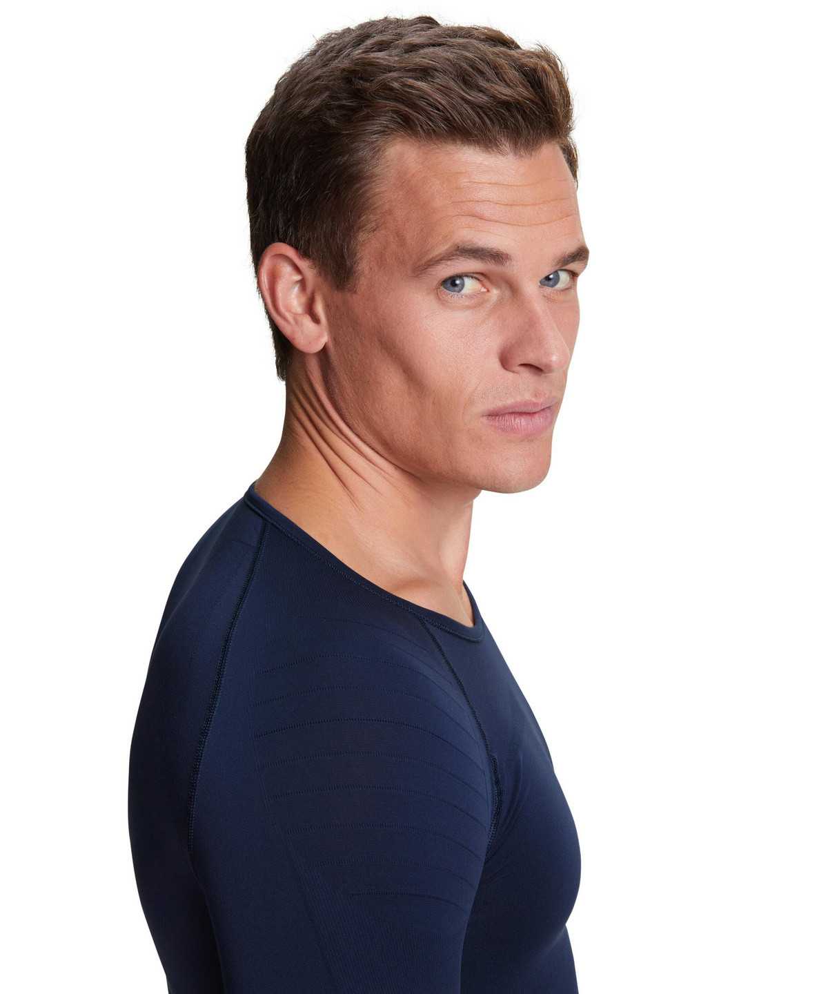 Long Sleeve T-Shirts Uomo Falke Long sleeve shirt Warm Blu | HRWI71809