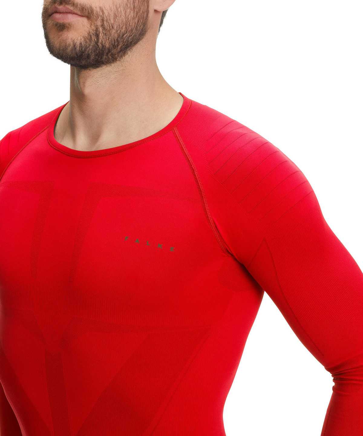 Long Sleeve T-Shirts Uomo Falke Long sleeve shirt Warm Rosse | JCQV63907