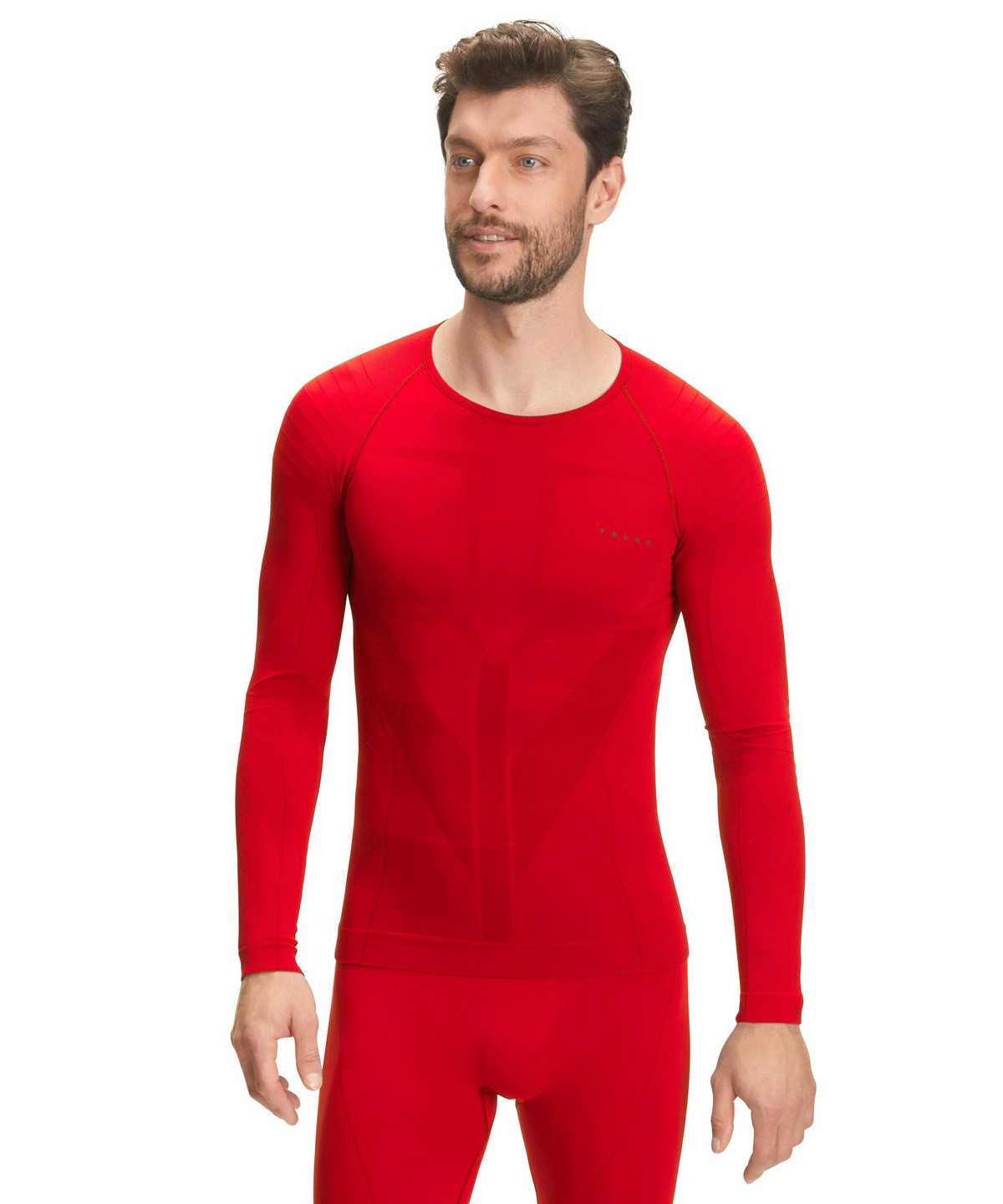 Long Sleeve T-Shirts Uomo Falke Long sleeve shirt Warm Rosse | JCQV63907