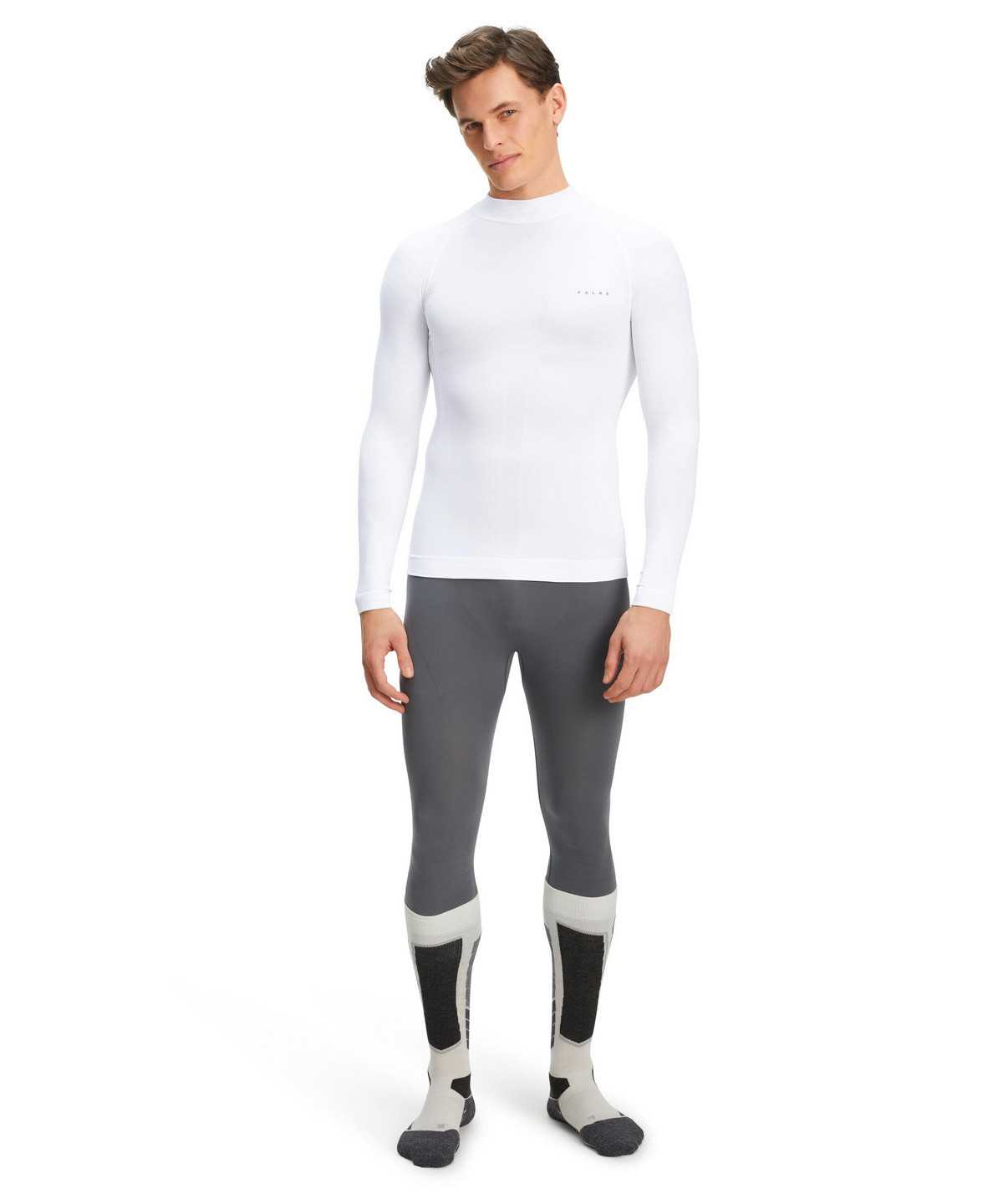 Long Sleeve T-Shirts Uomo Falke Long sleeve shirt Warm Bianche | BEVO21864