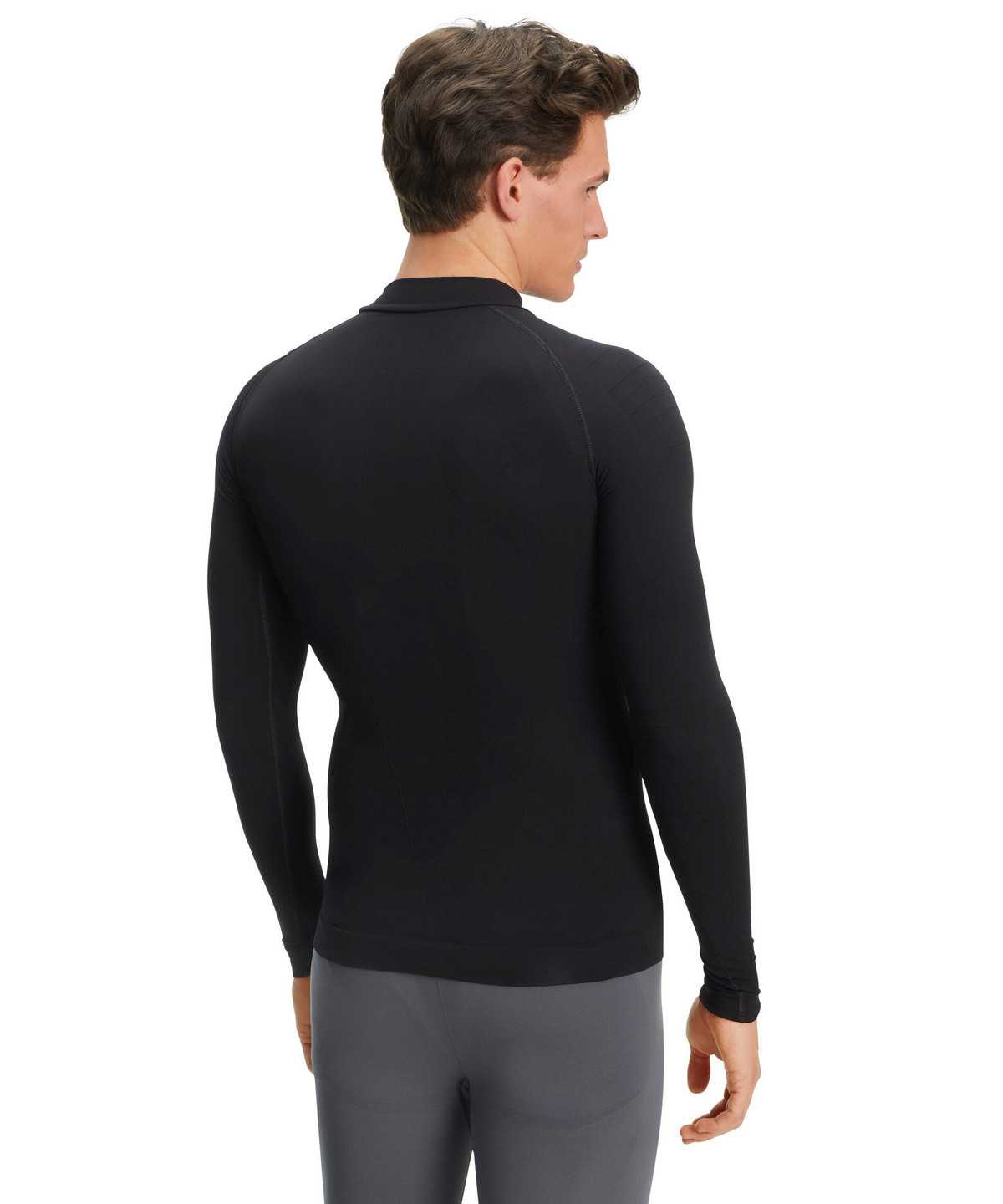 Long Sleeve T-Shirts Uomo Falke Long sleeve shirt Warm Nere | RDSU24135