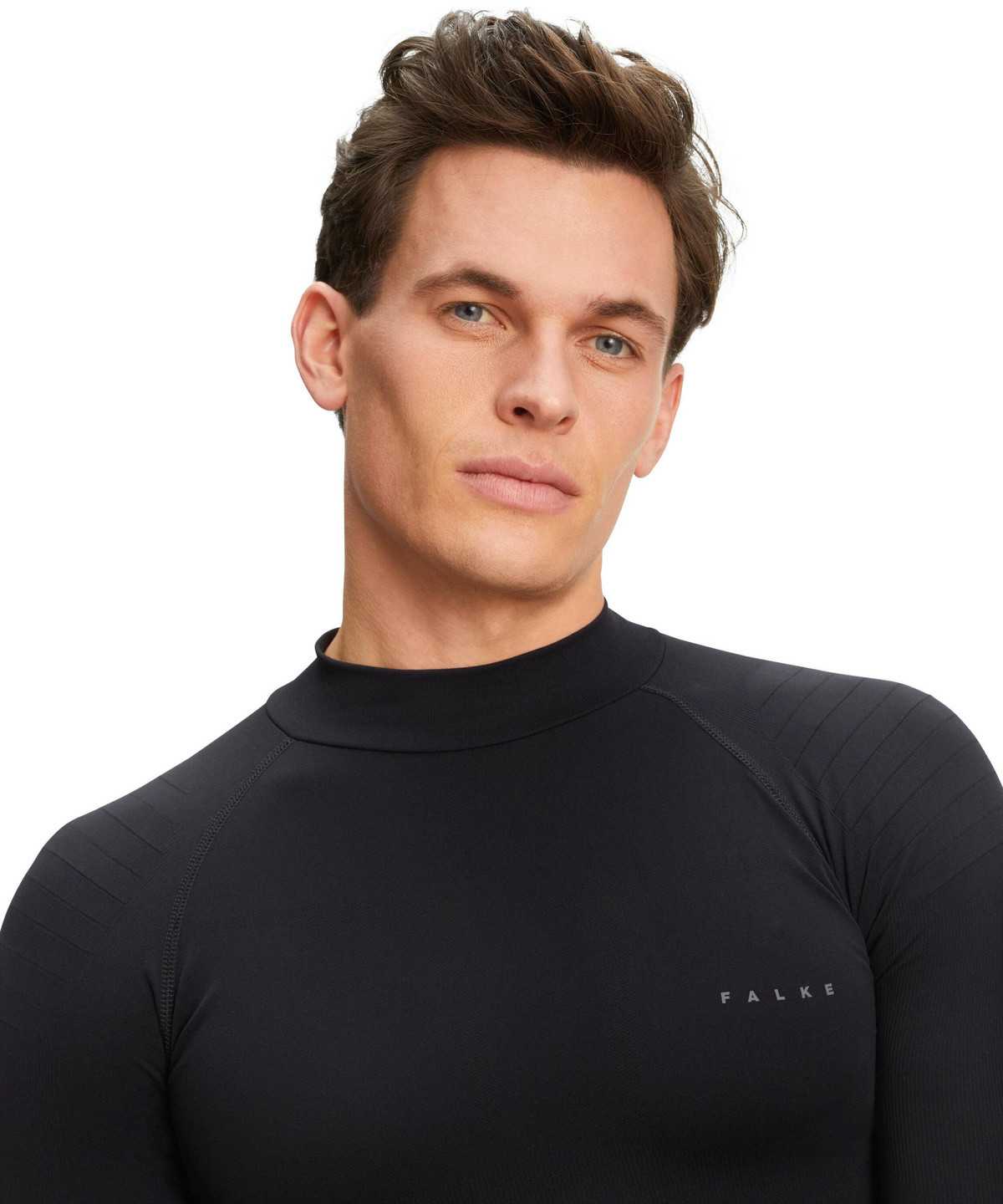 Long Sleeve T-Shirts Uomo Falke Long sleeve shirt Warm Nere | RDSU24135