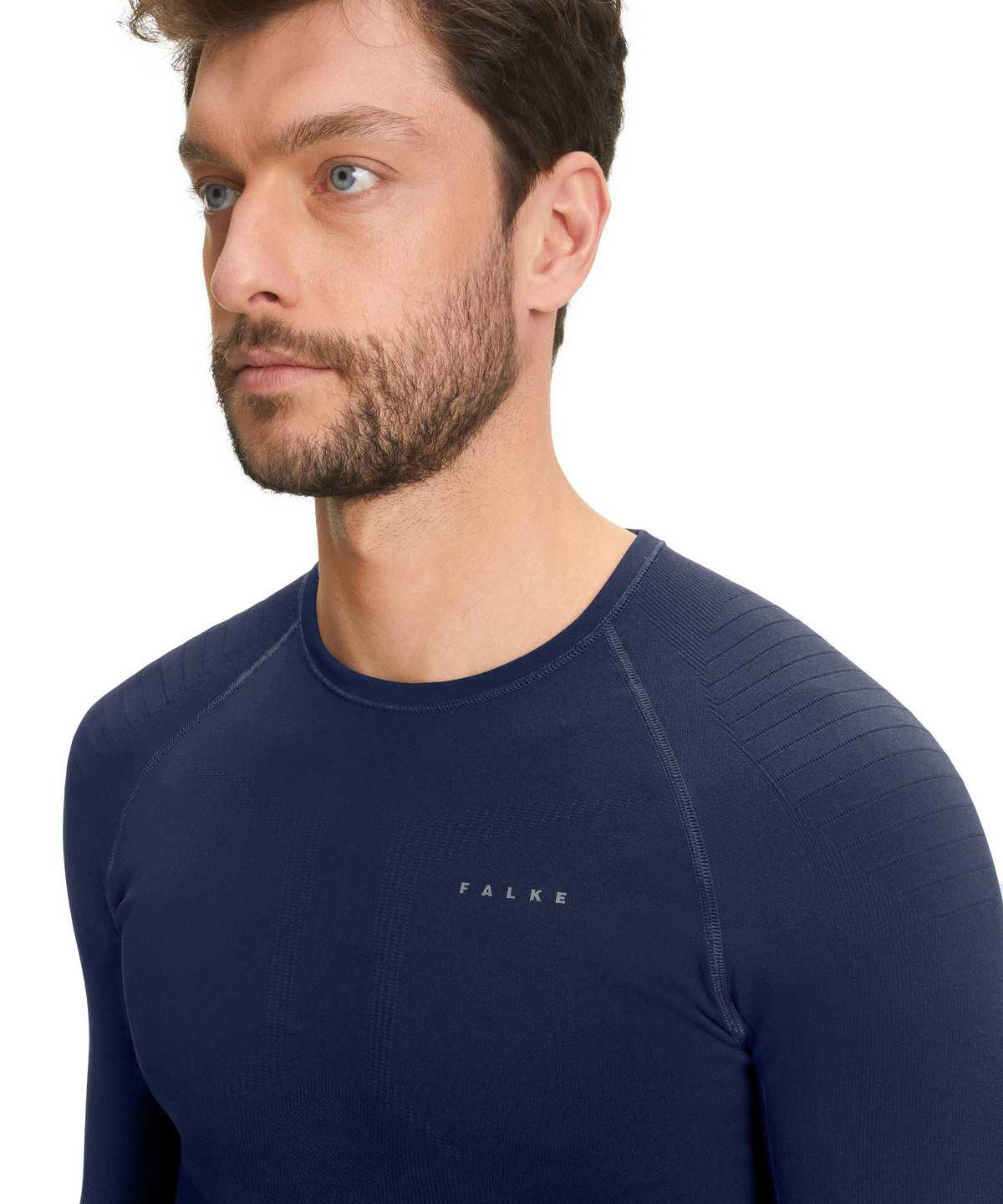 Long Sleeve T-Shirts Uomo Falke Long sleeve shirt Maximum Warm Blu | HLPT98203