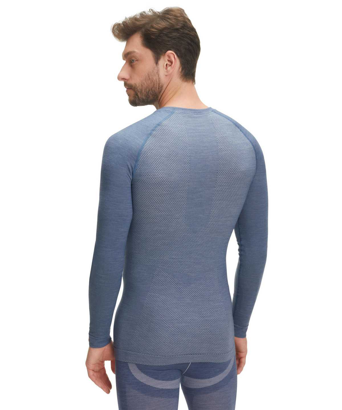 Long Sleeve T-Shirts Uomo Falke Long sleeve shirt Wool-Tech Light Blu | YPQE48291