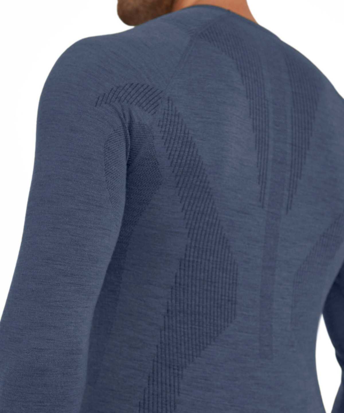 Long Sleeve T-Shirts Uomo Falke Long sleeve shirt Wool-Tech Blu | IVQE32160