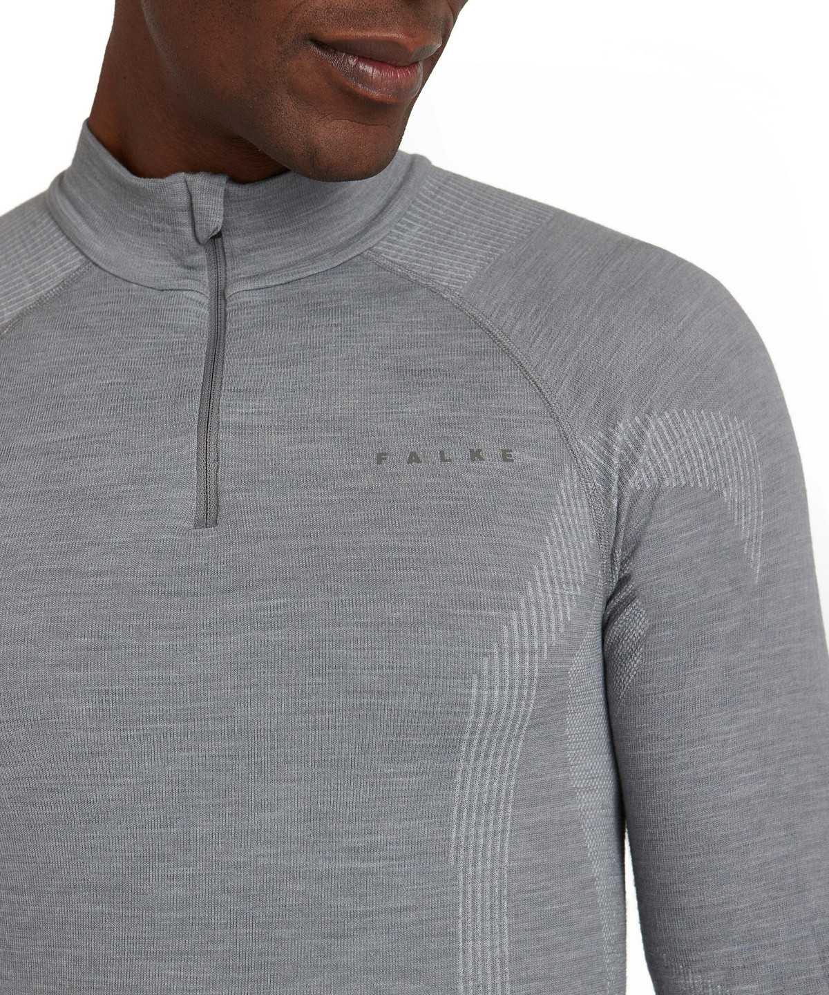 Long Sleeve T-Shirts Uomo Falke Long sleeve shirt Wool-Tech Grigie | GMKE24786