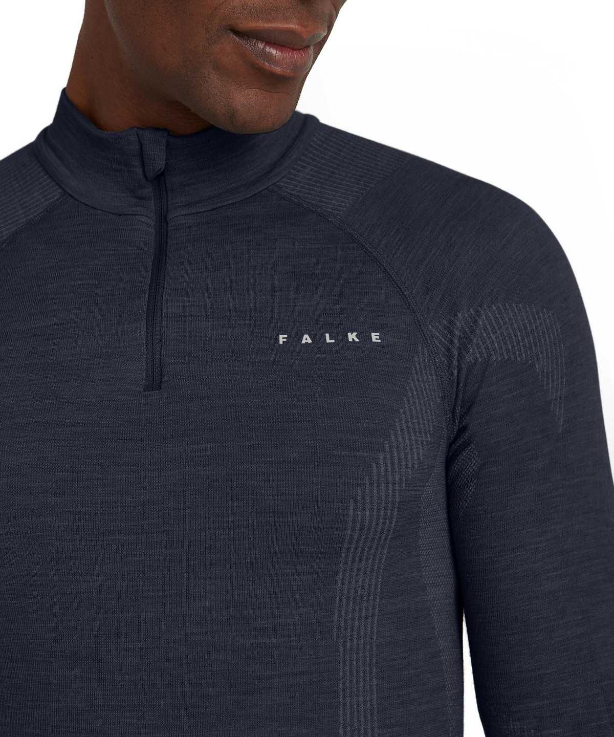 Long Sleeve T-Shirts Uomo Falke Long sleeve shirt Wool-Tech Blu | YAWO21035