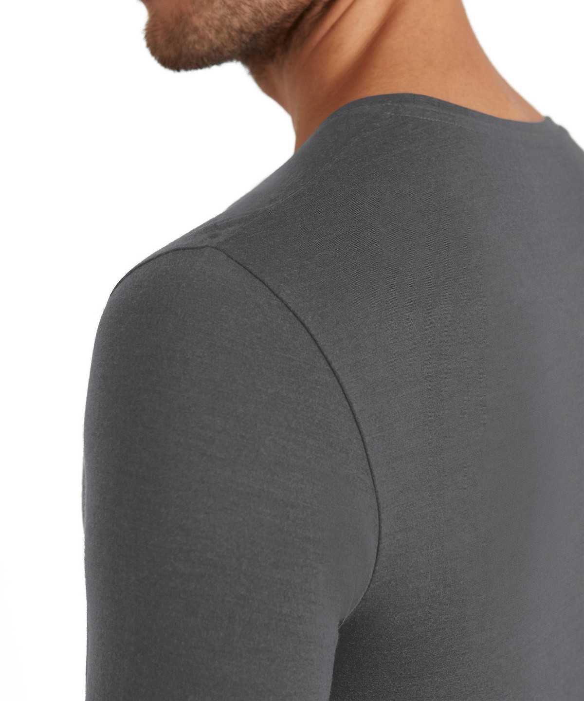 Long Sleeve T-Shirts Uomo Falke Long sleeve shirt Round-neck Daily ClimaWool Grigie | CUXI37140