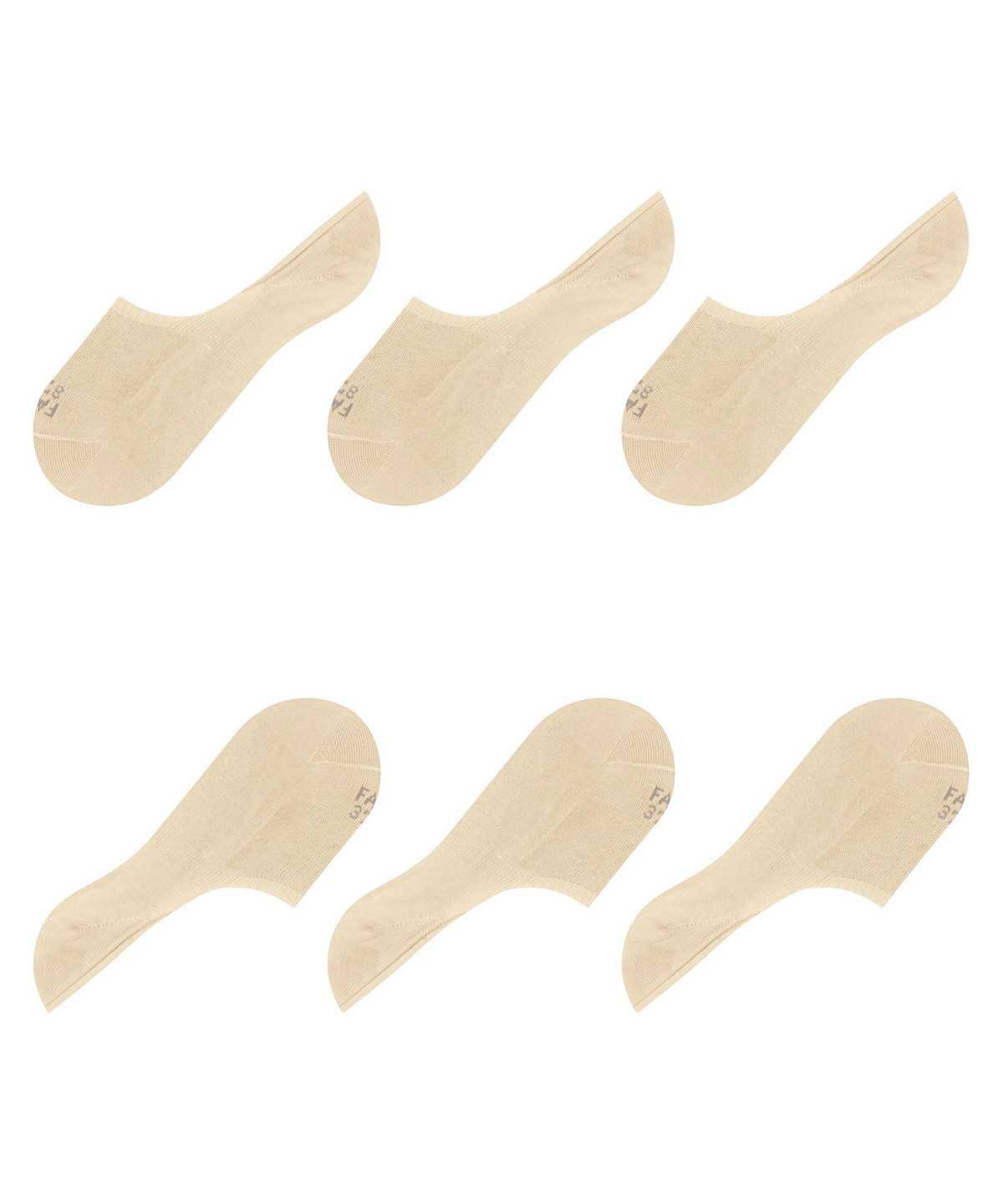 No Show Socks Donna Falke Step 3-Pack Invisibles Beige | FOXE03962