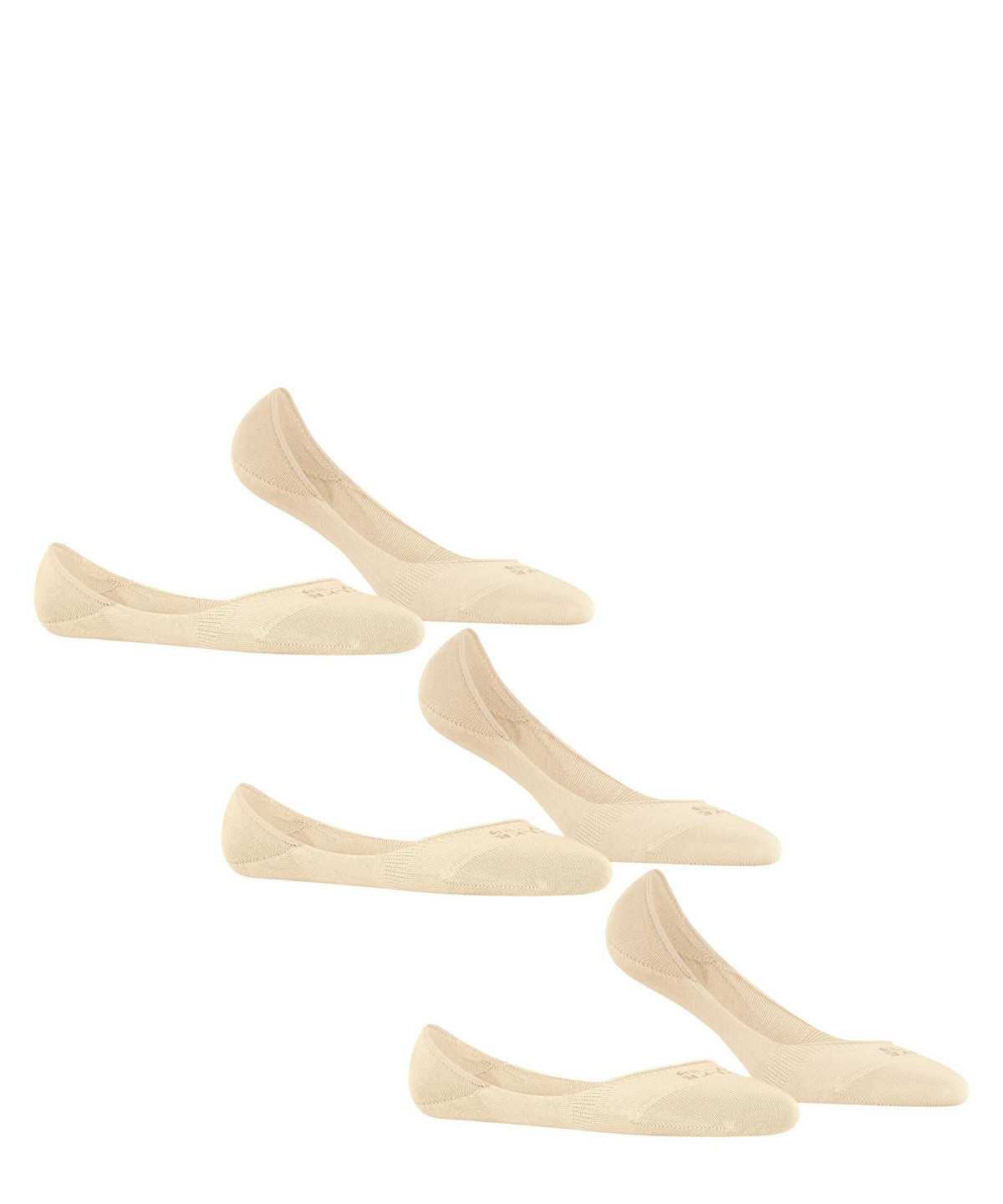 No Show Socks Donna Falke Step 3-Pack Invisibles Beige | RIEZ68374