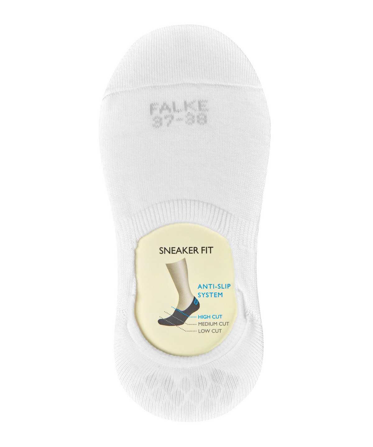 No Show Socks Donna Falke Step High Cut Invisibles Bianche | GHQD83076