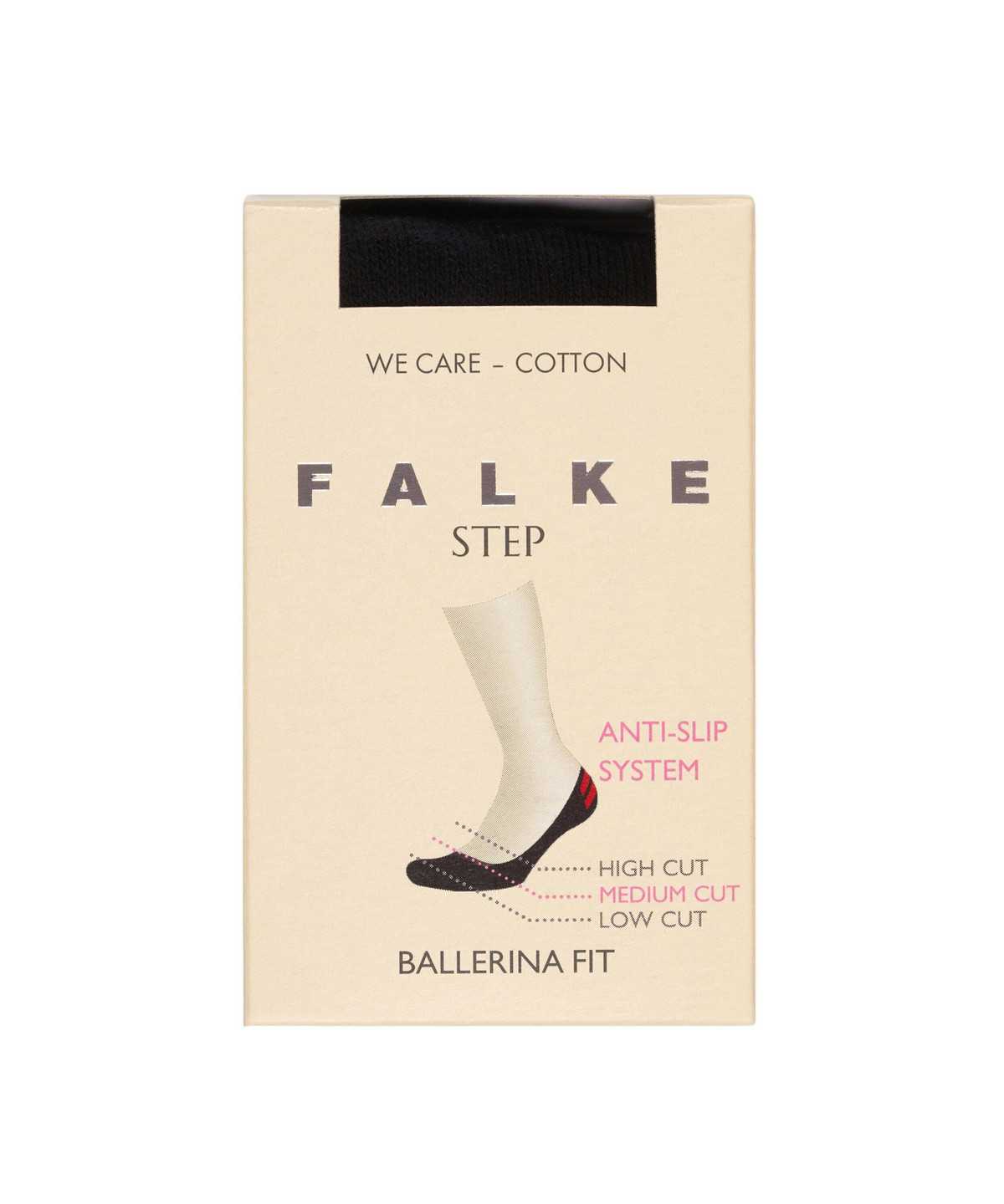 No Show Socks Donna Falke Step Medium Cut Box Invisibles Nere | LEFY71508