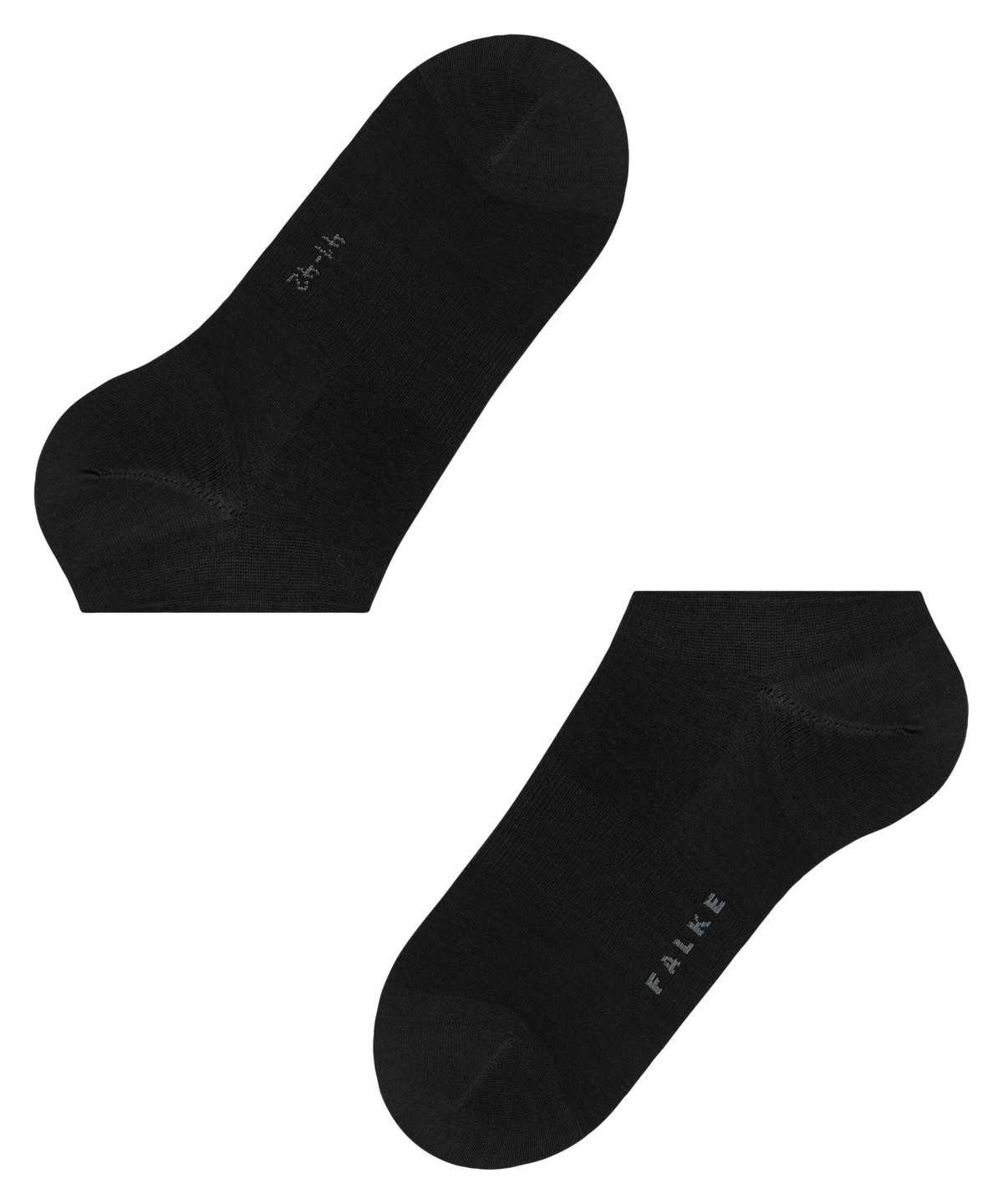 No Show Socks Uomo Falke ClimaWool Invisibles Nere | UDEH74305