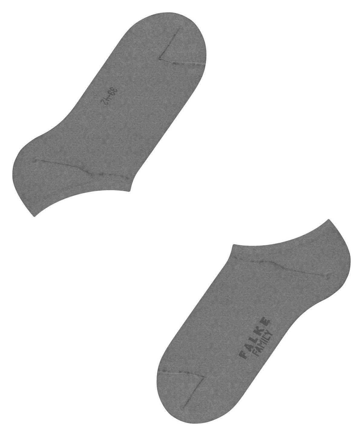 No Show Socks Uomo Falke Family Invisibles Grigie | YISU83756