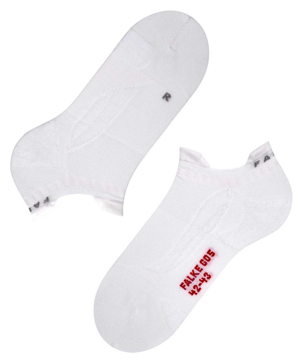 No Show Socks Uomo Falke GO5 Invisible Golf Invisibles Bianche | DGHC65812