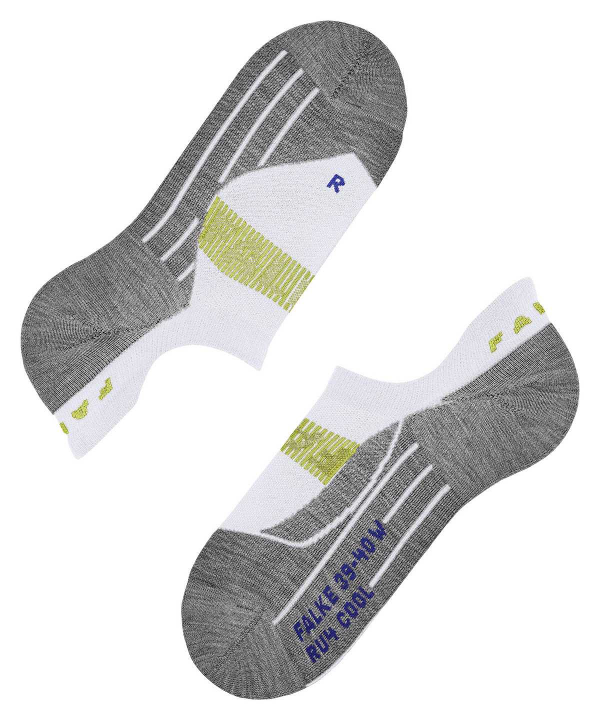 No Show Socks Uomo Falke RU4 Endurance Cool Invisible Running Invisibles Bianche | AVYL40289