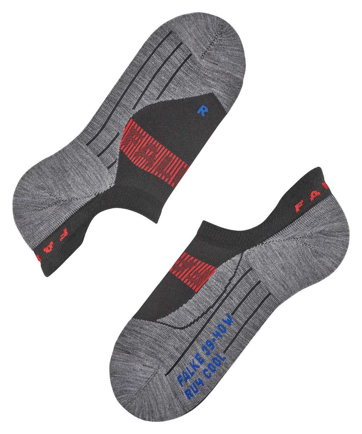 No Show Socks Uomo Falke RU4 Endurance Cool Invisible Running Invisibles Nere | ZRAD38497