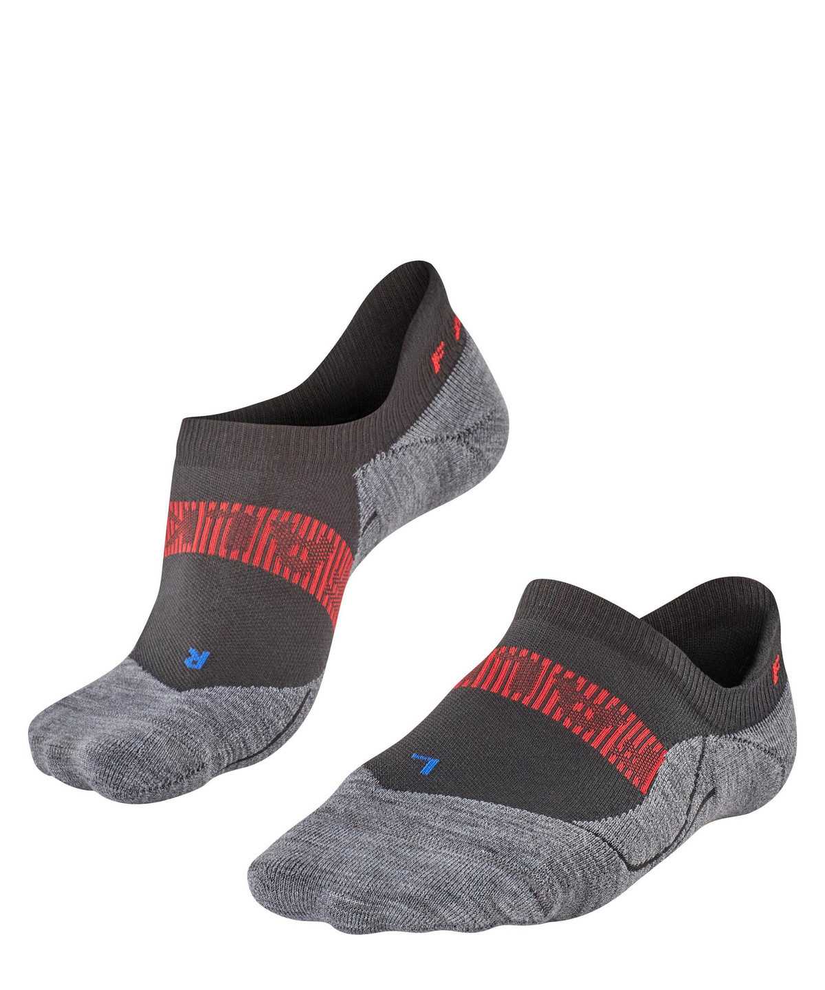 No Show Socks Uomo Falke RU4 Endurance Cool Invisible Running Invisibles Nere | ZRAD38497