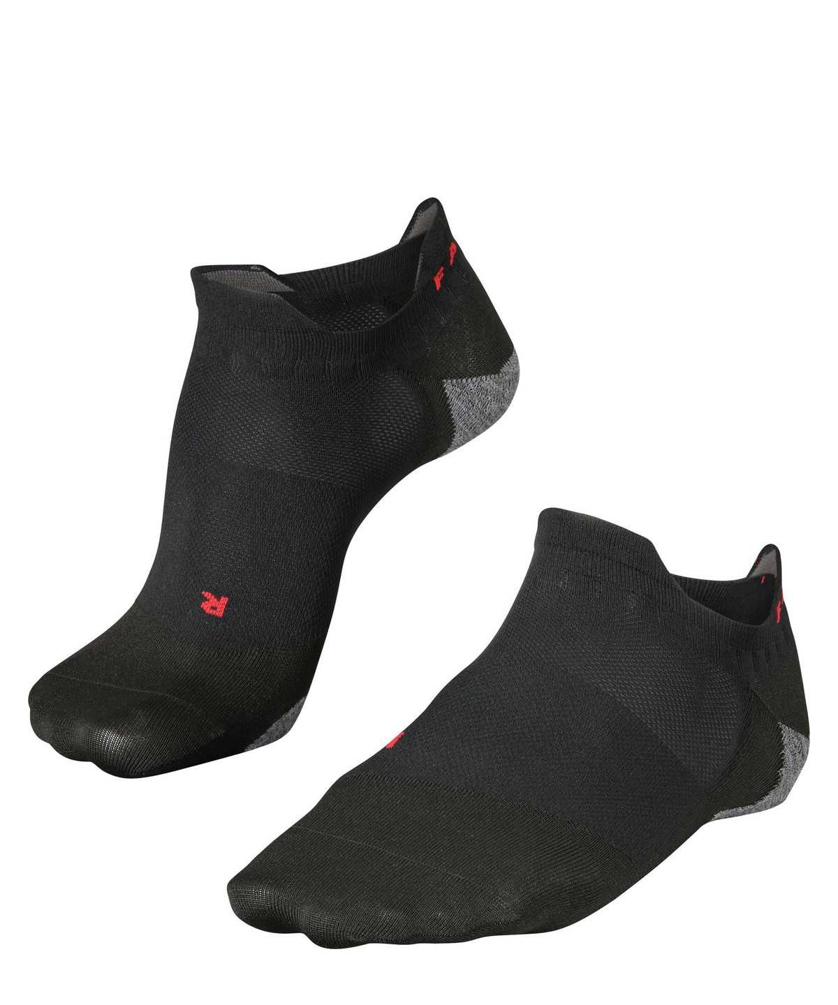 No Show Socks Uomo Falke RU5 Race Invisible Running Invisibles Nere | EHYX90632