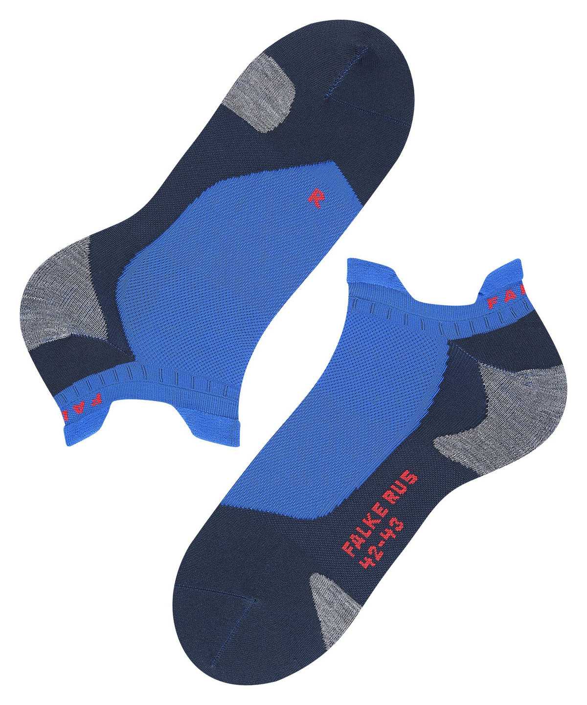 No Show Socks Uomo Falke RU5 Race Invisible Running Invisibles Blu | CZBR85702