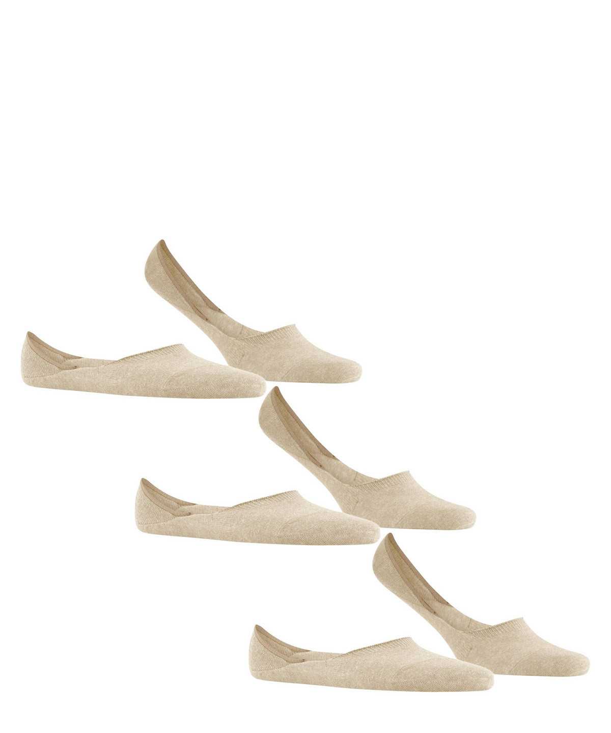 No Show Socks Uomo Falke Step Medium Cut 3-Pack Invisibles Beige | VZCA36812