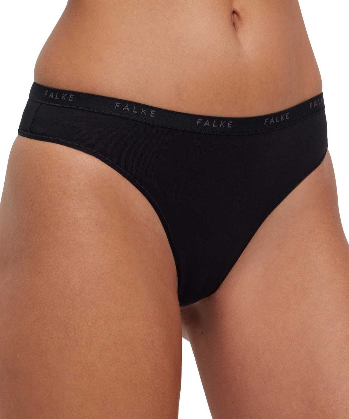 Panties & Slips Donna Falke 2-Pack Thong Daily Comfort Nere | QJPK38975