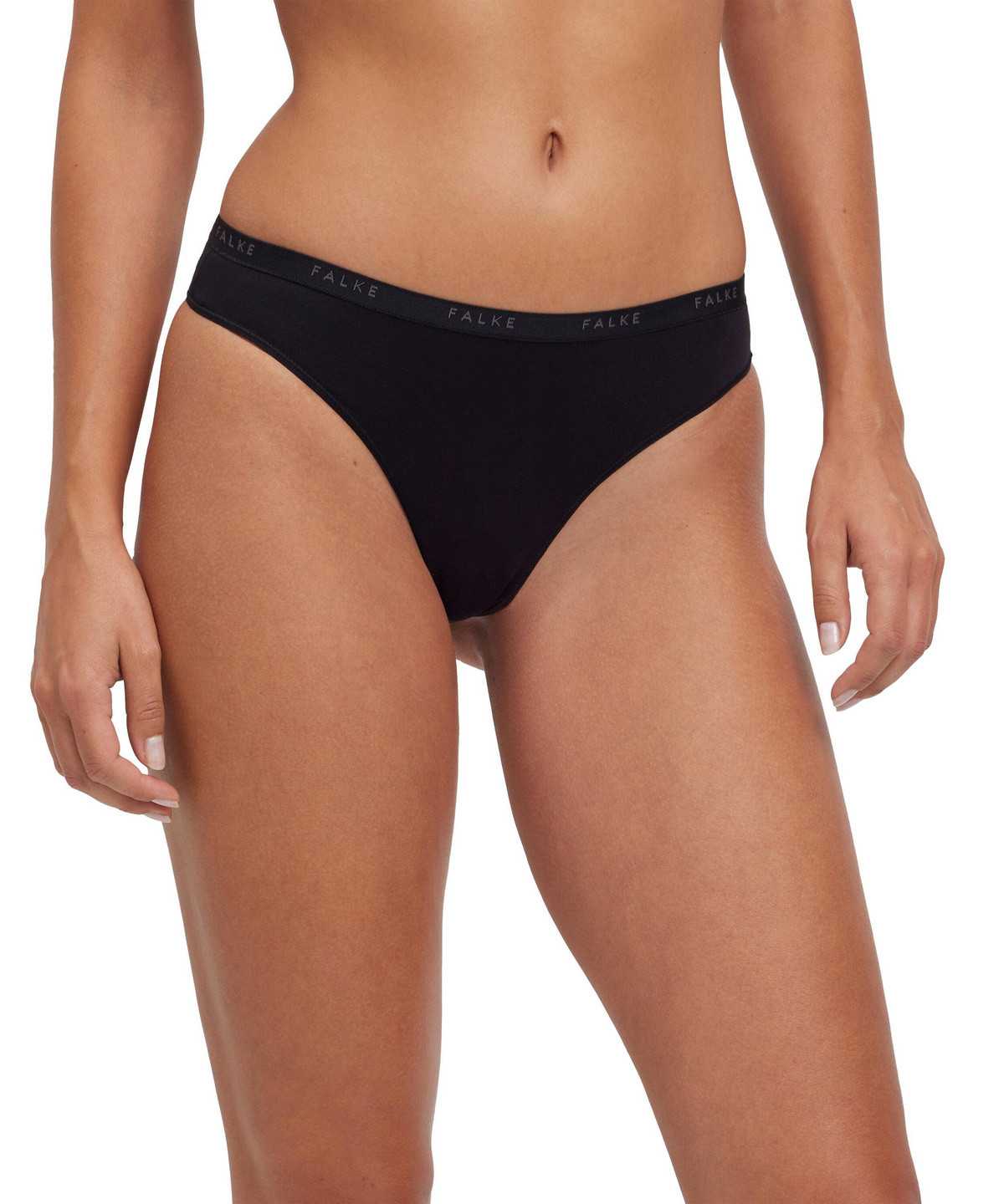 Panties & Slips Donna Falke 2-Pack Thong Daily Comfort Nere | QJPK38975