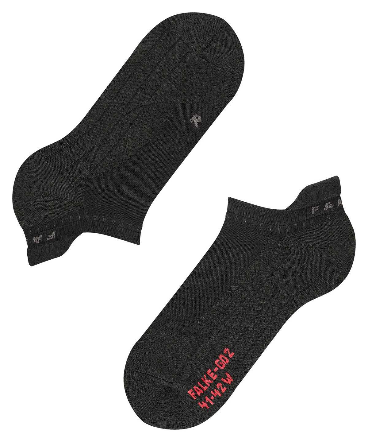 Sports Socks Donna Falke GO2 Invisible Golf Invisibles Nere | JPKZ29146