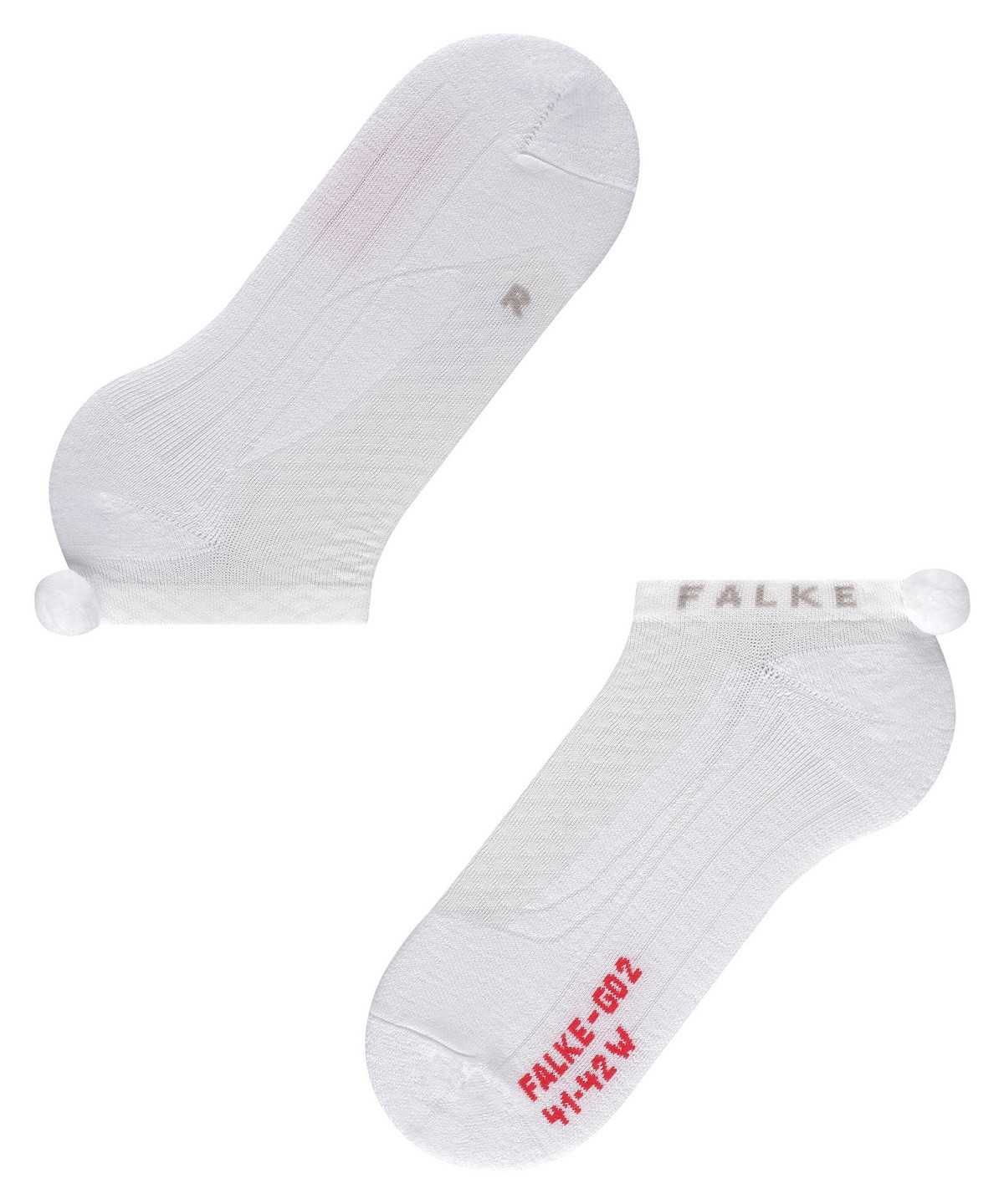 Sports Socks Donna Falke GO2 Pompom Golf Invisibles Bianche | LJIV69513