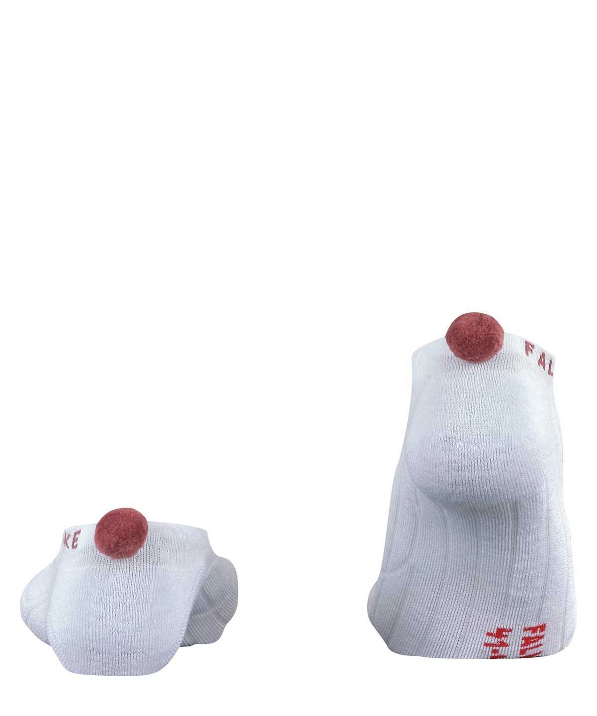 Sports Socks Donna Falke GO2 Pompom Golf Invisibles Bianche | MTZS02819