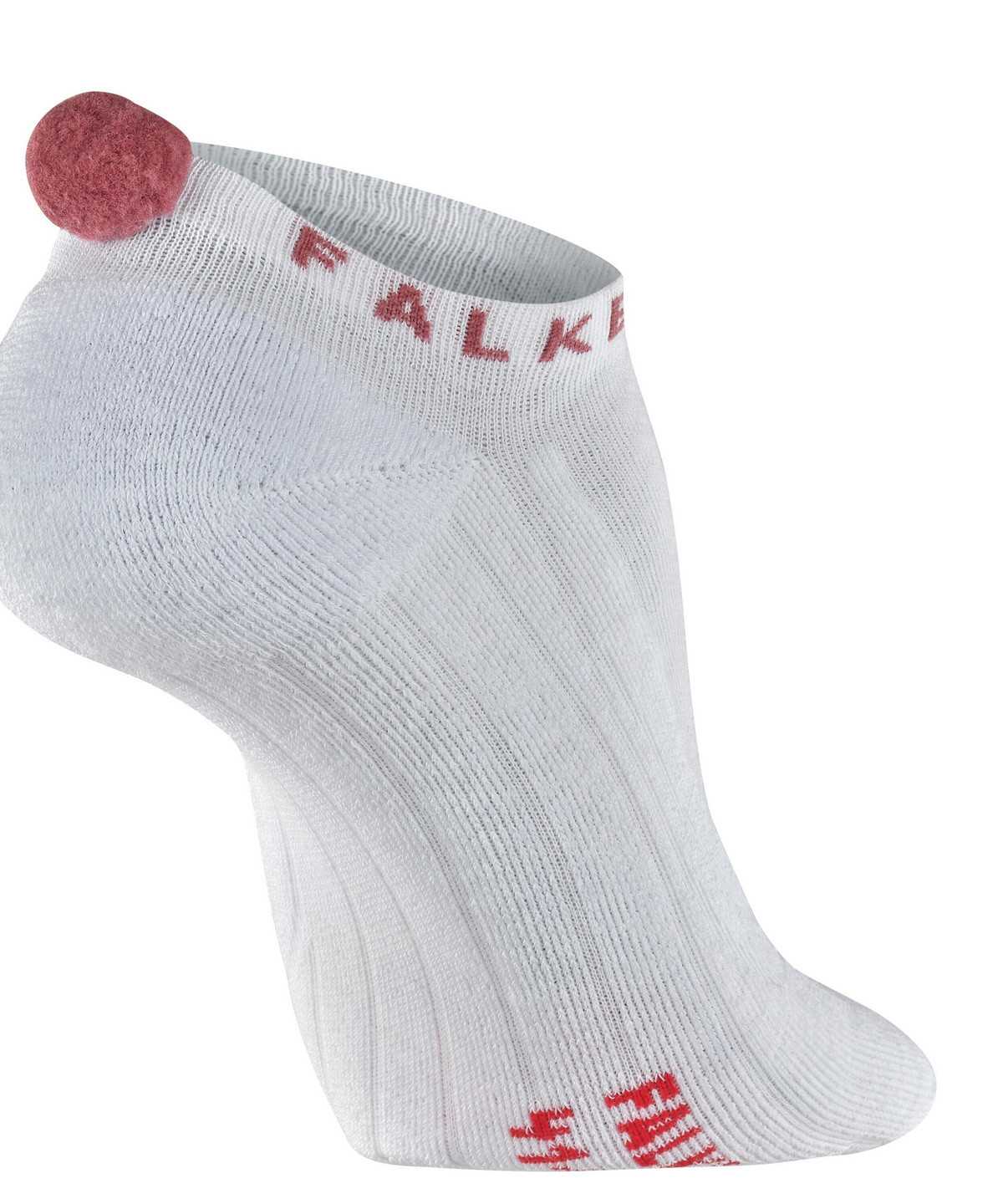 Sports Socks Donna Falke GO2 Pompom Golf Invisibles Bianche | MTZS02819