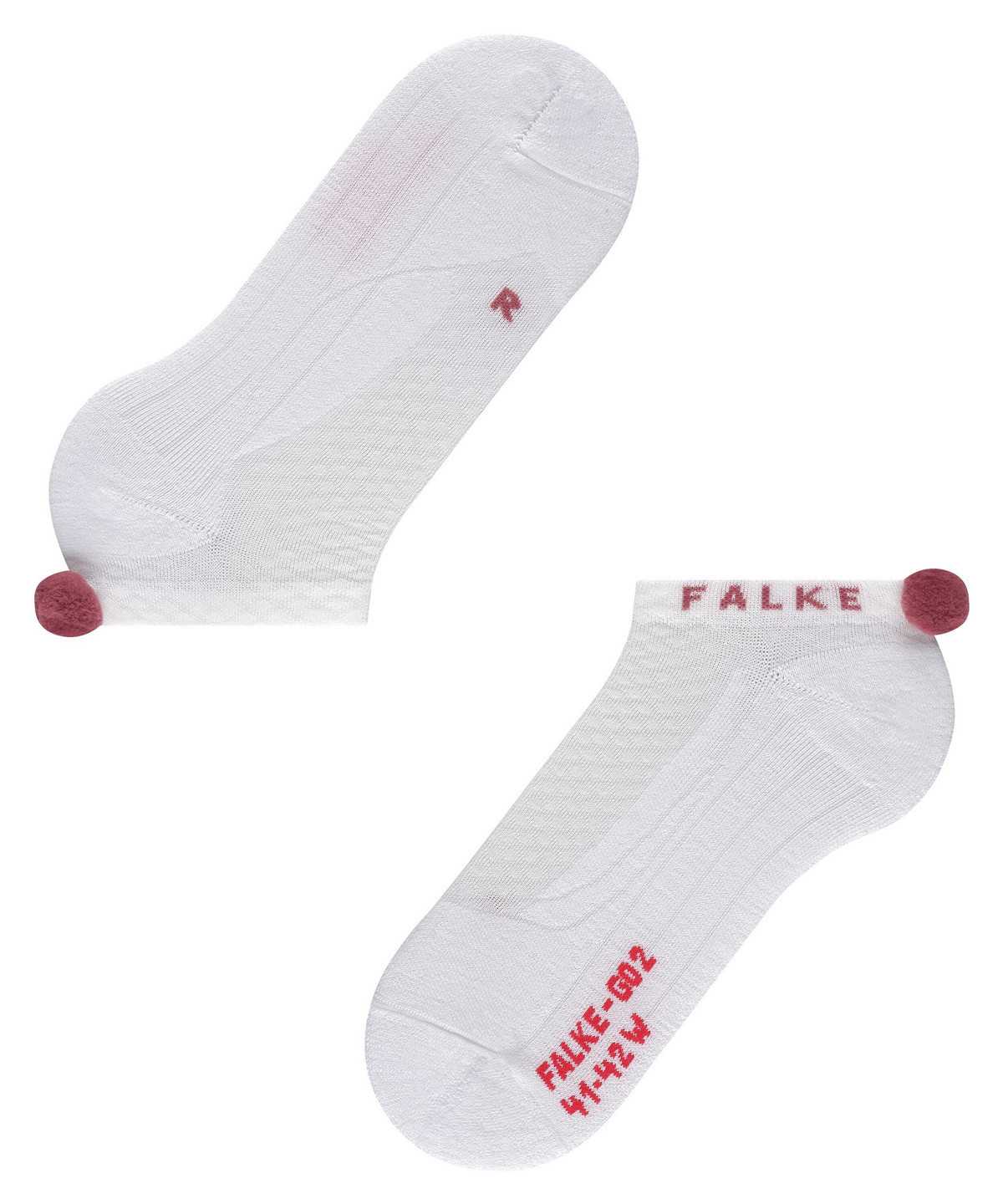 Sports Socks Donna Falke GO2 Pompom Golf Invisibles Bianche | MTZS02819