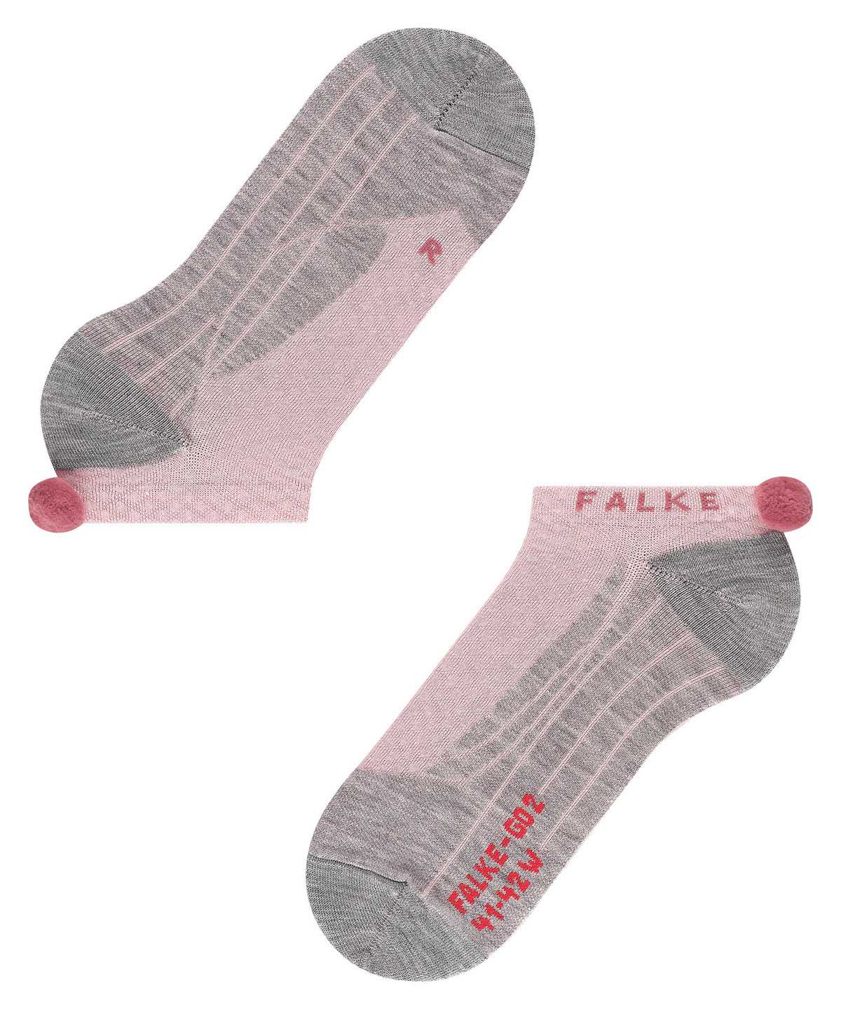 Sports Socks Donna Falke GO2 Pompom Golf Invisibles Rosa | JZSW91582