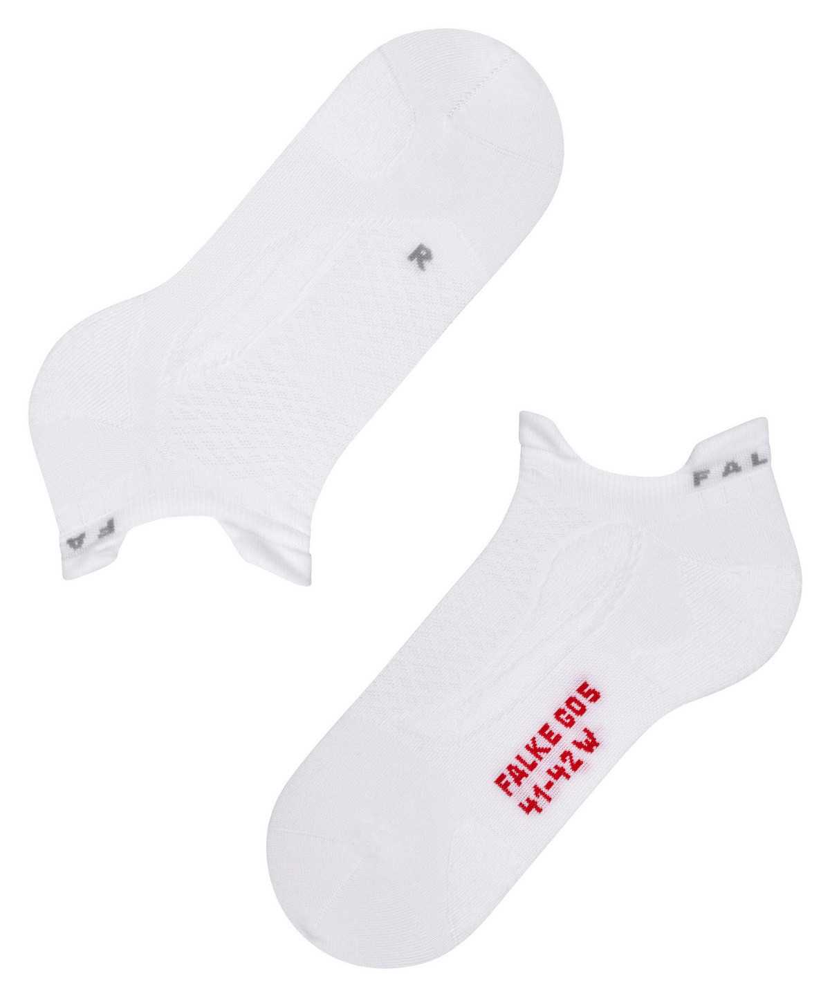 Sports Socks Donna Falke GO5 Invisible Golf Invisibles Bianche | EACB26873