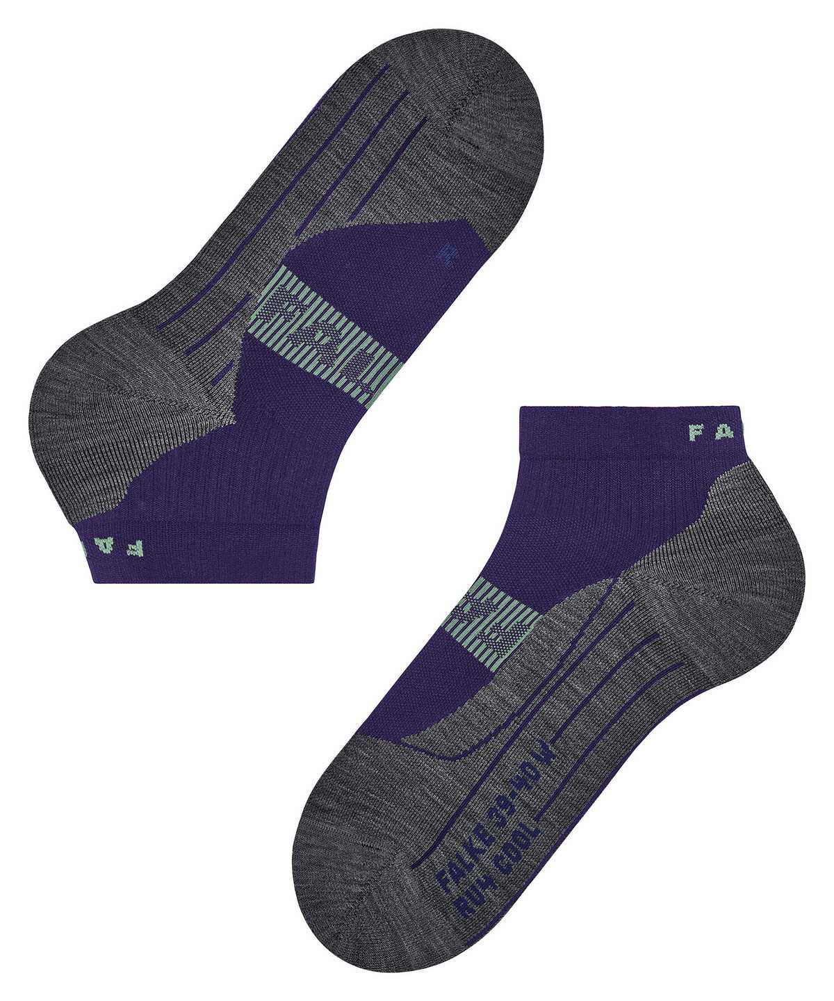 Sports Socks Donna Falke RU4 Endurance Cool Short Running Short sock Viola | QOEF96230