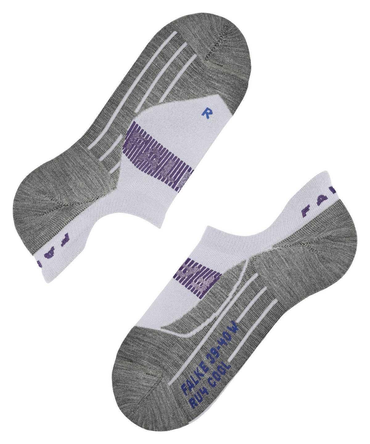 Sports Socks Donna Falke RU4 Endurance Cool Invisible Running Invisibles Bianche | SQRF30285